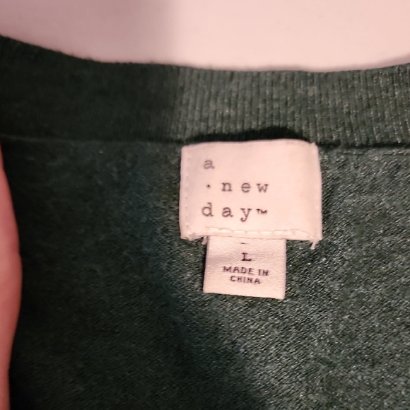 a new day Women's V-Neck Sweater - Dark Green - Picture 2 of 8